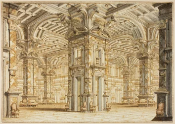 Festhalle aus einer Theaterszene