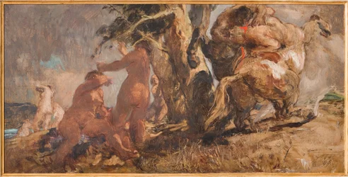 Die Badenden und ein Zentaur