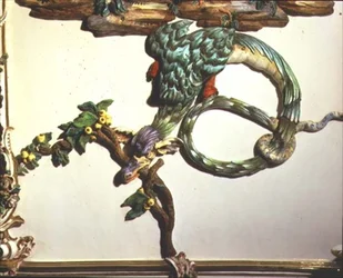 Der Salon Chino (Chinesischer Raum) Detail, das einen aufwendigen Drachen darstellt, 1769