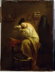 Frau auf der Suche nach Flöhen