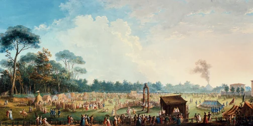 Feier auf Bauernhöfen zu Ehren von Ferdinand III, Spiele auf der Wiese der Großen Eiche