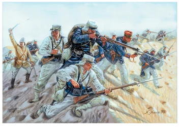 Marche ou creve Soldaten der französischen Fremdenlegion - Illustration von Giuseppe Rava