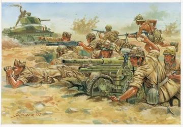 Zweiter Weltkrieg: Soldaten der Folgore-Division, einer Einheit italienischer Fallschirmjäger in Nordafrika