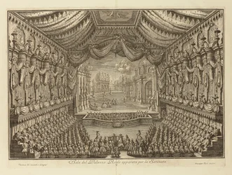 Die Aufführung von La Serenata im Königspalast von Neapel