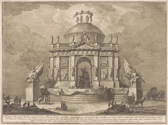 Die Prima Macchina für die Chinea von 1773: Der Tempel des Friedens, 1773