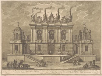 Die Seconda Macchina für die Chinea von 1775: Ein Stierkampf, 1775