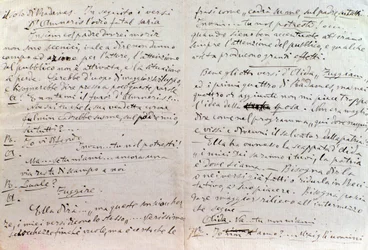 Handgeschriebener Brief von Giuseppe Verdi an den Autor des Aida-Librettos Antonio Ghislanzoni