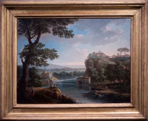 Flussansicht mit Fischer