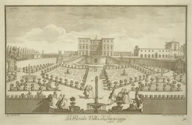 Villa Lappeggi, aus Ansichten der Toskana, veröffentlicht um 1744-57