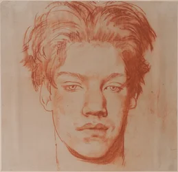 Kopf eines jungen Mannes (Rötel)