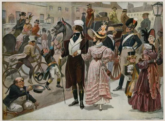 Die frühen Tage unseres Jahrhunderts - Piccadilly, London, im Jahr 1800