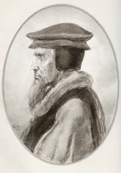 Johannes Calvin, geboren Jehan Cauvin, aus Living Biographies of Religious Leaders