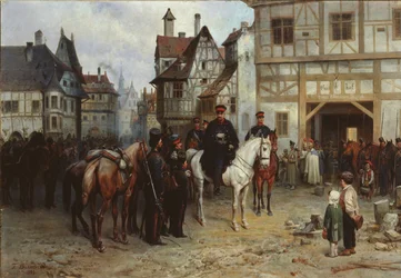 General Blücher mit den Kosaken in Bautzen, 1885