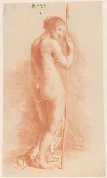 Stehende Frau mit Speer
