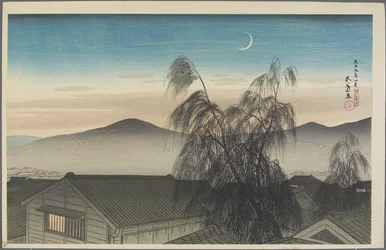 Abendmond über Kobe, Januar 1920