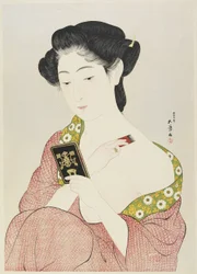 Frau beim Schminken, 1918