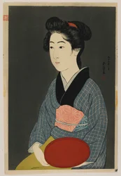 Frau mit einem Tablett, Taisho-Ära, Januar 1920