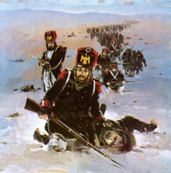 Der französische Rückzug aus Moskau im Jahr 1812