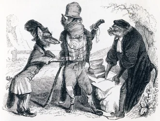 Der Wolf klagt gegen den Fuchs vor dem Affen - Fabeln von La Fontaine