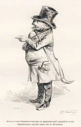 ... es gehört zu einer prächtigen Verwaltung in der Rue de Jerusalem. Vignetten illustriert von JJ Granville. Gravur signiert Guilbaut im Teil "Reise eines Löwen aus Afrika nach Paris" geschrieben von Honore de Balzac in "Szenen aus dem privaten und öffent