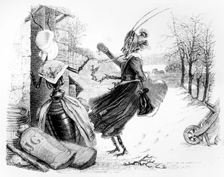 Die Zikade und die Ameise, Illustration zu den „Fabeln“ von La Fontaine (1621-95), veröffentlicht von H. Fournier Aîné, 1838