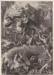 Allegorisches Reiterporträt von Ludwig XIV., König von Frankreich