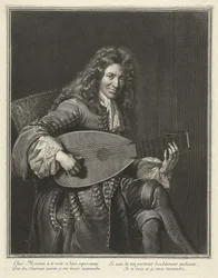 Porträt des Lautenisten und Komponisten Charles Mouton ca. 1626-1710, ca. 1695