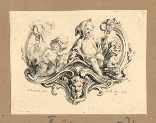 Amor als Mönch mit Caduceus
