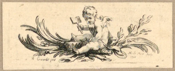 Vignette, Putto mit Schaufel