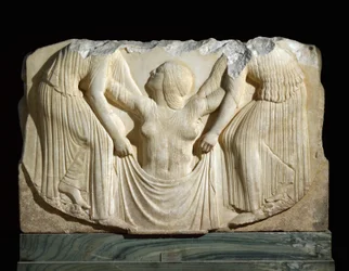 Griechische Kunst: „Die Geburt der Venus, die aus den Wellen kommt, unterstützt von den Stunden“