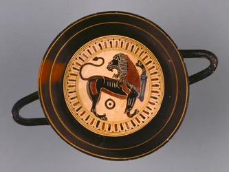 Lakonscher Schwarzfigur-Kylix, zugeschrieben dem Hunt-Maler, um 540 v. Chr.