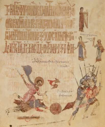 David und Goliath, aus dem Theodore Psalter