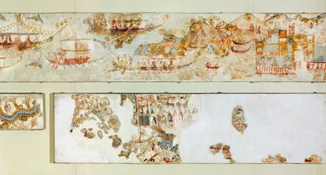 Marineexpeditionen, Akrotiri-Fresko, Thera (heute Santorin), Griechenland, minoische Zivilisation