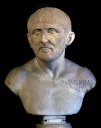 Büste von Agathon von Athen (448-400 v. Chr.), Dramatiker