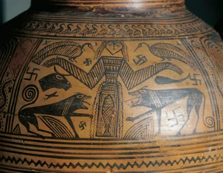 Griechische Zivilisation, Böotische Amphore, aus Theben (Detail)