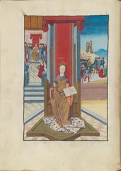 Justitia aus Margareta Philosophica, 16. Jahrhundert