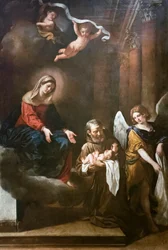 Die Madonna mit Fra Felice da Cantalice, dem Jesuskind und einem Engel