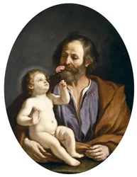 Guercino - Heiliger Josef mit dem Christuskind, ca. 1637
