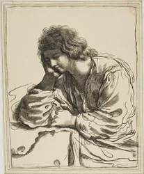 Der heilige Johannes der Evangelist in Meditation