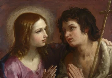 Christus umarmt Johannes den Täufer