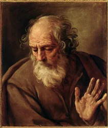 Porträt des Heiligen Josef Gemälde von Guido Reni dit Der Guide (1575-1642) 1640-1642 Öl auf Leinwand Dim 65x53 cm Rom, Galleria Nazionale d