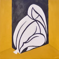 (....wir kamen herein?) Studie für Figur hinter der Wand, 2015