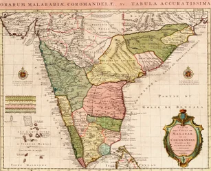 Karte des Indischen Ozeans, um 1722
