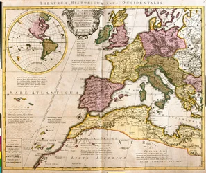 Karte von Europa und den nordafrikanischen Küsten