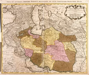 Karte von Persien (Radierung)