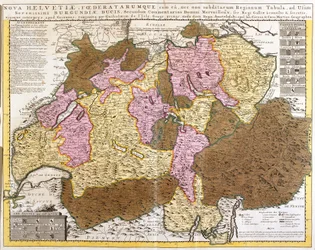 Karte der Schweizerischen Eidgenossenschaft (Radierung)