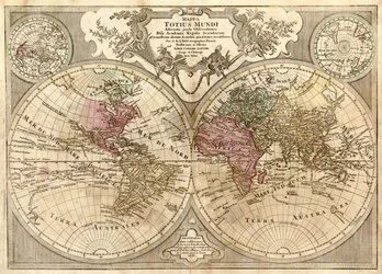 Mappa totius mundi - adornata juxta observationes dnn. academiae regalis scientiarum et nonnullorum aliorum secundum annotationes recentissimas
