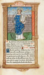 Gedrucktes Stundenbuch (Gebrauch von Rom): fol. 101r, St. Laurentius