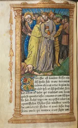 Gedrucktes Stundenbuch Gebrauch von Rom: fol 20v, Christus in Gethsemane, 1510