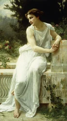 Mädchen von Pompeji in einem Garten